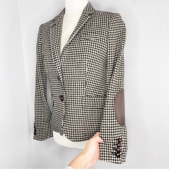 J. Crew Jackets & Blazers - J. Crew Schoolboy Wool Black Houndstooth Blazer Jacket 2